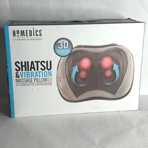 Homedics Shiatsu & Vibration Massage Pillow With Heat 3D Technology New in Box